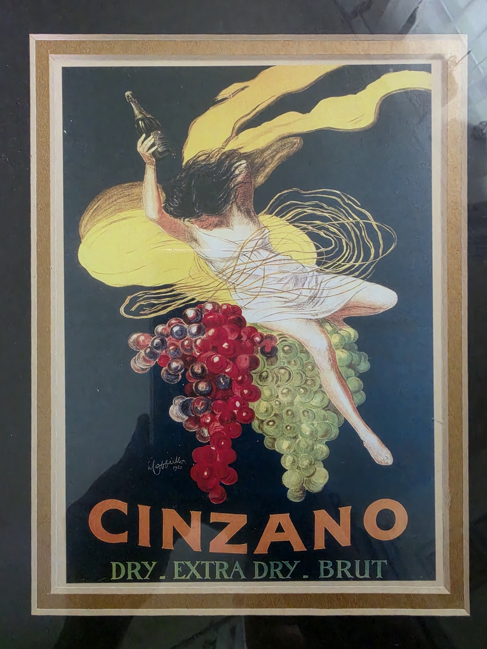 Vintage-Style Wall Art Poster in Black, Red, Green, Yellow